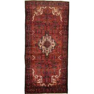  49 x 103 Red Persian Hand Knotted Wool Hamedan Runner 
