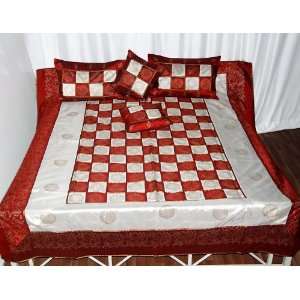  Trendy Exclusive Designer Patch Work Bedspread with Lace 