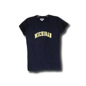  Steve & Barrys Vintage T Shirt Navy Michigan Size Medium 