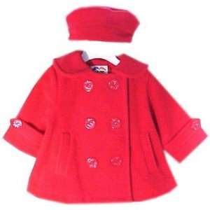   Toddler Coat   Girls Red Peacoat (2T)   16219XF7RED 