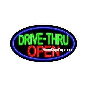  Drive Thru Open Flashing Neon Sign 