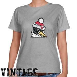 Youngstown State Penguins Ladies Ash Distressed Logo Vintage Classic 