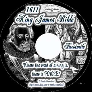 1611 Scanned Copy King James Bible ebook cd 4 bonus NEW  