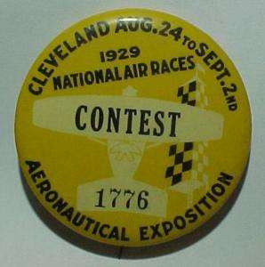 1929 *Cleveland National Air Races* Numbered Badge  