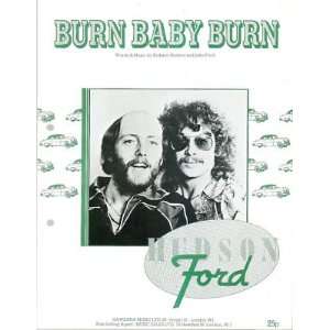    Sheet Music Burn Baby Burn Hudson Ford 179 