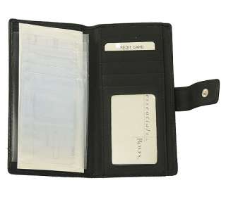 NEW Rolfs Amity Black Leather Indexer Checkbook Cover   Duplicate or 