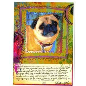  Pug Mixed Media Collage