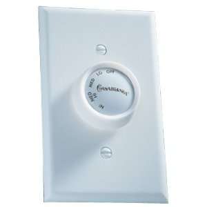 Casablanca Fan Co. White 4 speed rotary wall control (Almond and White 
