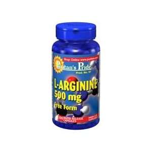  L Arginine 500 mg 500 mg 100 Capsules Health & Personal 