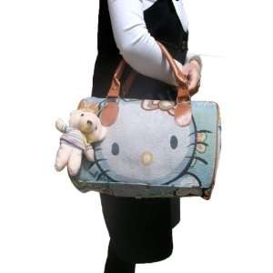 Hello Kitty Travel Shoulder Handbag Canvas Purse Tote Round shape Bag