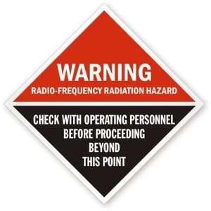  Warning Radio Frequency Radiation Hazard Check With 