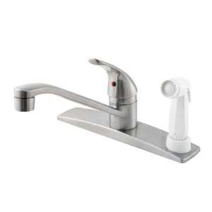 Pfister 134 344S One Handle Kitchen Faucet W/Spray   Stainless Steel