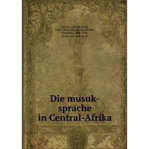  Die musuk sprache in Central Afrika Gottlob Adolf, 1850 