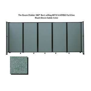  Room Divider 360 Portable Partition, Blush Green Fabric 