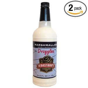 Sebastianos Marshmallow Drizzle, 37.2 Ounce Bottles (Pack of 2 