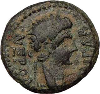 NERO 60AD Sardes in Lydia ANCIENT Roman Coin w HERCULES Rare  