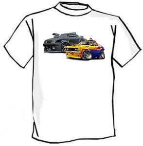Mad Max Interceptor and MFP Police Car Tshirt NEW  