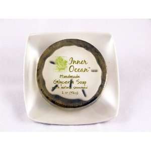  Sand Dollar Seaweed Soap with Porcelain Soap Dish Beauty