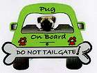 PUG do not tailgate magnet fawn pug