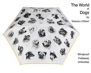 Umbrella, Folding 36 Dog Breeds (1) Pug  