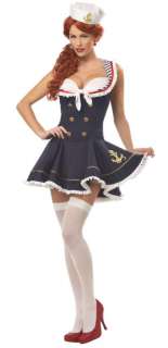 Retro Rockabilly Pin Up Sailor Dress Nautical Anchor  