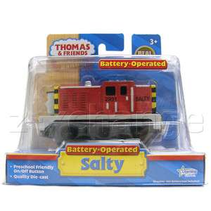 SALTY BATTERY POWERED Thomas Wooden Engine Train NIB 796714997254 
