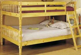 Full Natural Pine Double Size Bunk Bed Bunkbeds 2290  