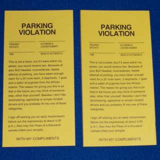 300 Fake Parking Tickets Trick Joke Violation Ticket Prank Gag Gift 