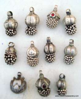 VINTAGE ANTIQUE TRIBAL OLD SILVER BEADS PENDANT  