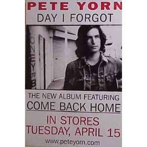  PETE YORN Day I Forgot 24x36 Poster 