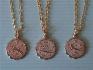 SWEET PETITE ZODIAC CHARM NECKLACE   12 SIGNS AVAIL.  