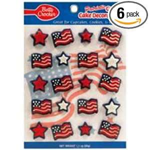 Cake Mate Fourth Of July Candy Cake Decorations, 1 Ounce Boxes (Pack 