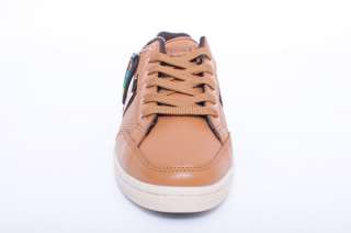 NEW MENS COOGI PROFILE LOW BROWN TAN LEATHER LOW TOP SNEAKERS SHOES 