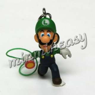 7p Nintendo Super Mario Figure Keychain Charm Toy Ring  