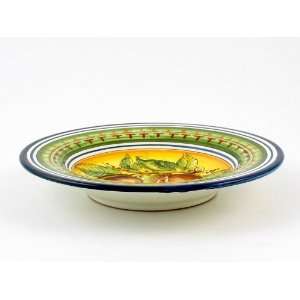  Hand Painted Italian Ceramic 9.8 inch Soup Pasta Plate 