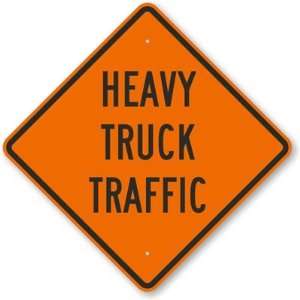  Heavy Truck Traffic Aluminum Sign, 24 x 24 Office 