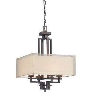 Nuvo Lighting 60/4386 Four Light Melanie Pendant with Beige Linen 