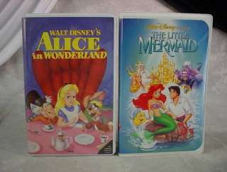 12 WALT DISNEY VHS MOVIES Alice in Wonderland LIKE NEW  