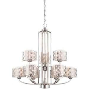 Satco Products Inc 60/4669 Margaux   9 Light Chandelier w/ Satin White 