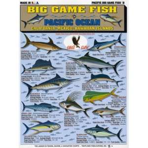  Tightlines Chart #2   Big Game Fish Id Chart   Pacific 