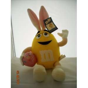 M&Ms Yellow Easter Bunny Ears Plush Toy New with tag 18 