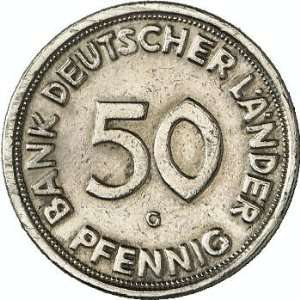  1950 GERMAN 50 PFENNING KM 109.1 