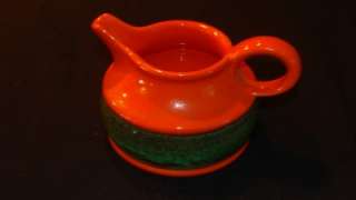 Zell Am Harmersbach Espana orange & green pottery handmade small 
