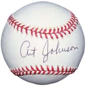 Art Johnson Signed Baseball   Official AL BRAVES 1940 42   Autographed 