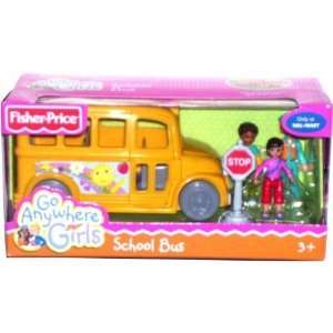  Fisher Price Go Anywhere Girls School Bus Toys & Games