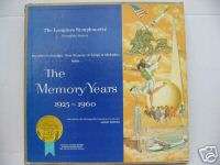 THE LONGINESS SYMPHONETTE THE MEMORY YEARS 1925 1960  