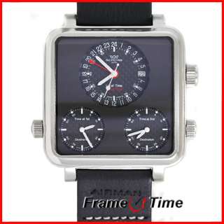 Glycine Airman 7 Plaza Mayor XL World Time Watch 3861  