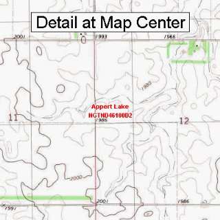 USGS Topographic Quadrangle Map   Appert Lake, North Dakota (Folded 
