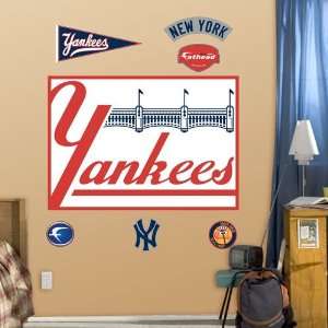  New York Yankees Throwback Logo Wall Decal