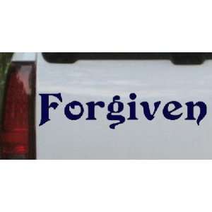 Navy 50in X 11.7in    Forgiven Christian Car Window Wall Laptop Decal 